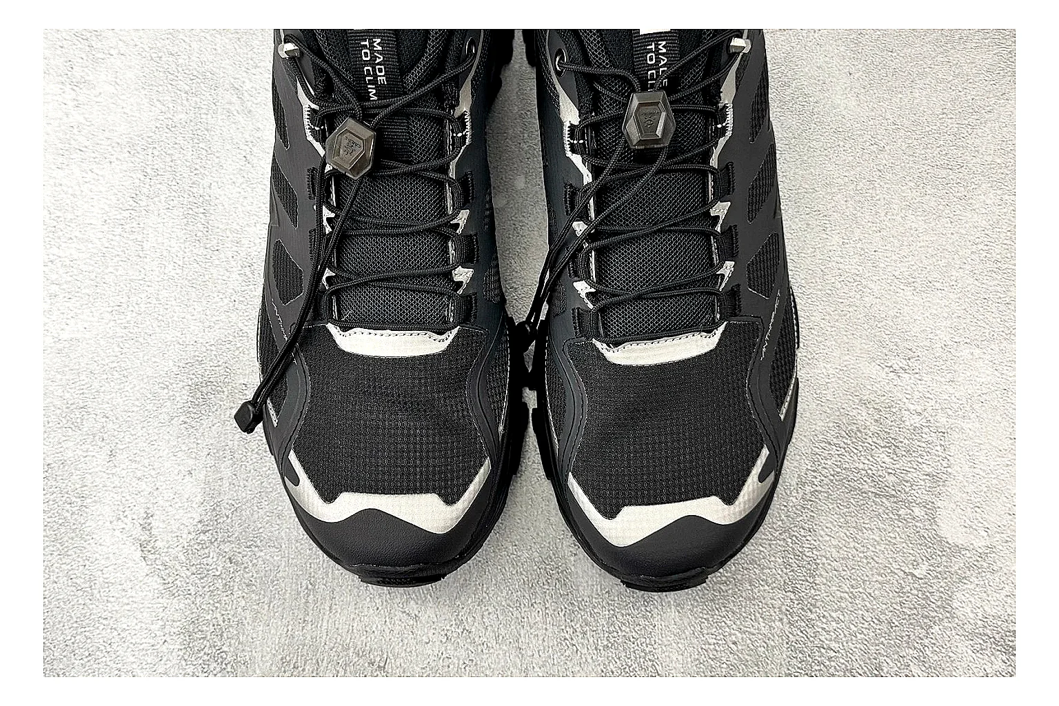 Kailas Fuga Black Vibram shopping brief photo showing black trail upper, Vibram outsole, reinforced overlays, and rugged outdoor running shape thumbnail 3