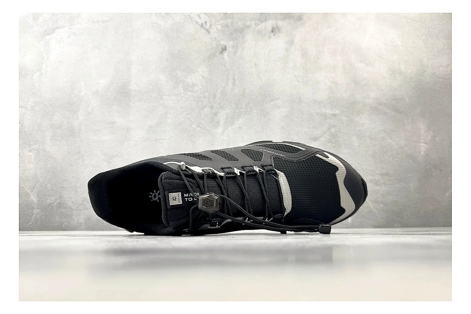 Kailas Fuga Black Vibram shopping brief photo showing black trail upper, Vibram outsole, reinforced overlays, and rugged outdoor running shape thumbnail 5