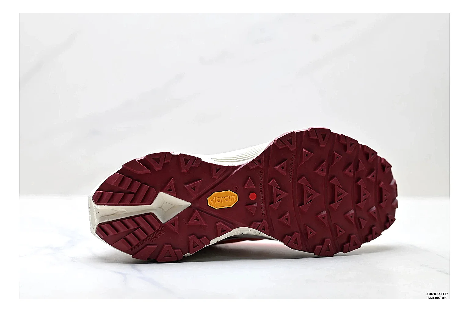Kailas Fuga Coral White Sneakers shopping brief image showing coral white outdoor running shoes with mesh texture, side-profile shape, upper panel lines, and outsole detail thumbnail 2