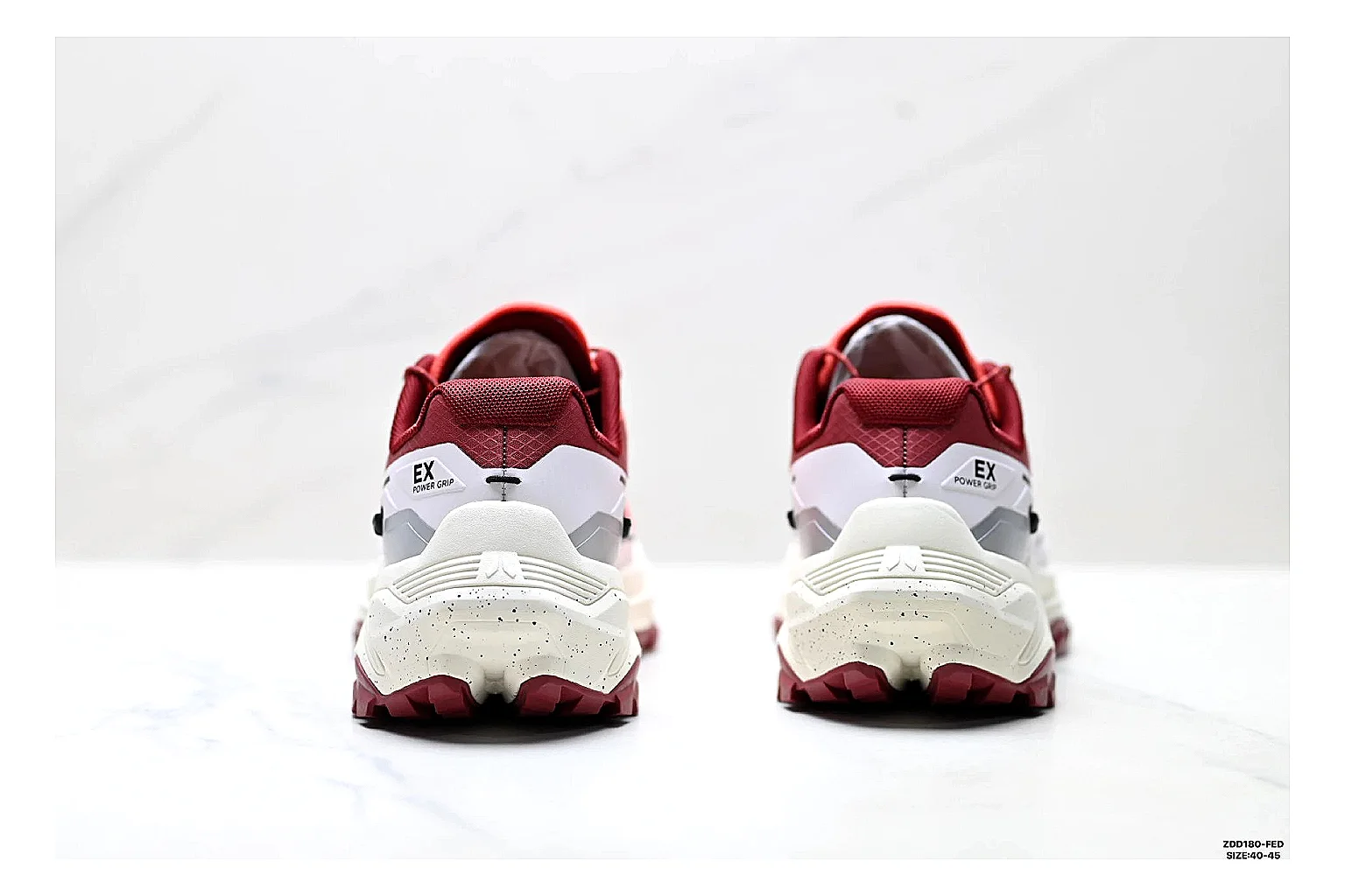 Kailas Fuga Coral White Sneakers shopping brief image showing coral white outdoor running shoes with mesh texture, side-profile shape, upper panel lines, and outsole detail thumbnail 6
