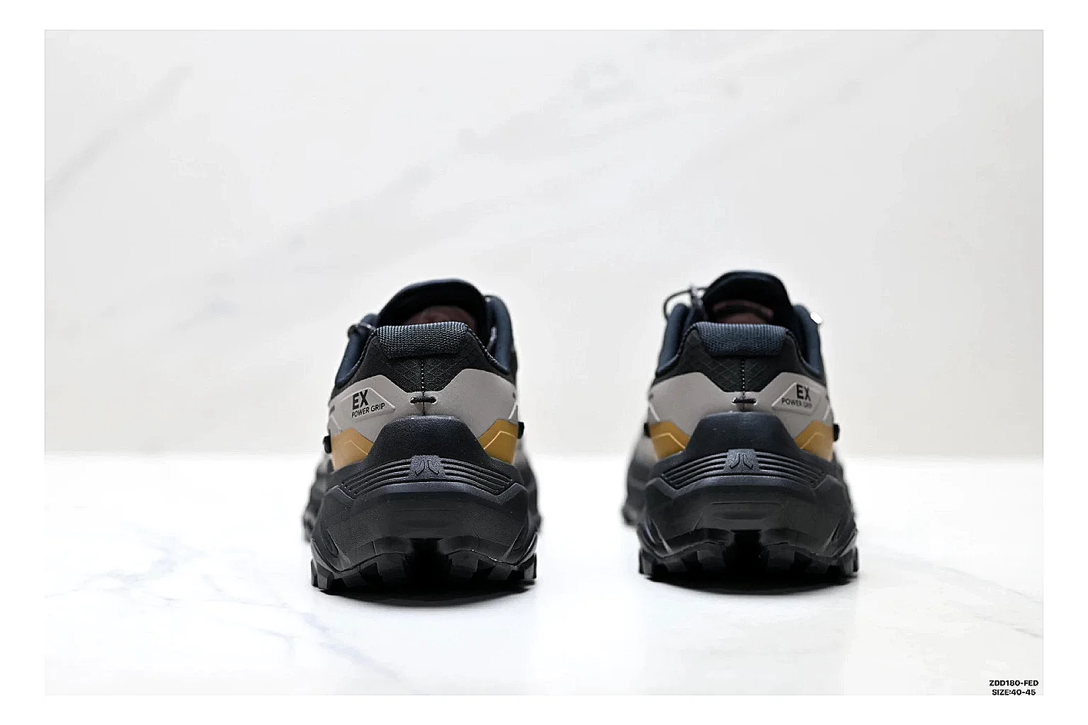 Kailas Fuga Gray Gold Sneakers shopping brief image showing gray gold outdoor running shoes with mesh texture, side-profile shape, upper panel lines, and outsole detail thumbnail 6