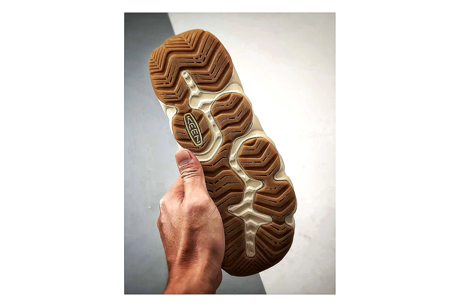KEEN Jasper Sandal Beige Taupe shopping brief photo showing beige taupe suede-mesh upper, outdoor sandal shape, protective toe area, and trail-casual sole thumbnail 3