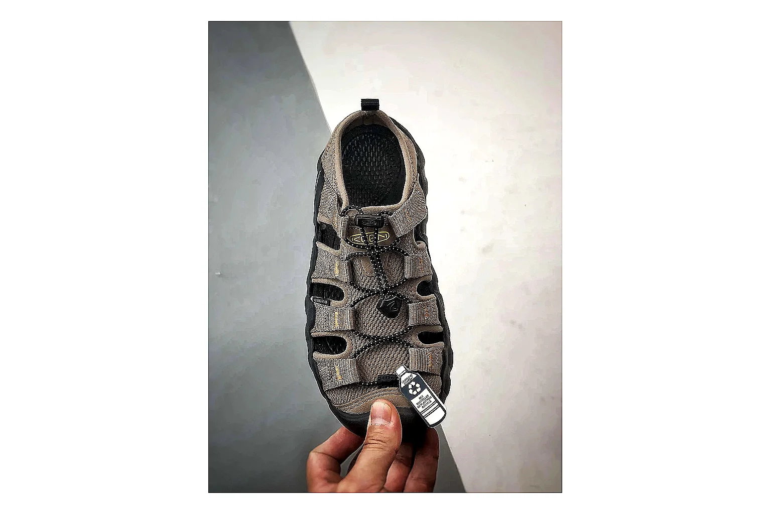 KEEN Jasper Sandal Black Brown shopping brief photo showing black brown suede-mesh upper, outdoor sandal shape, protective toe area, and rugged trail sole thumbnail 4