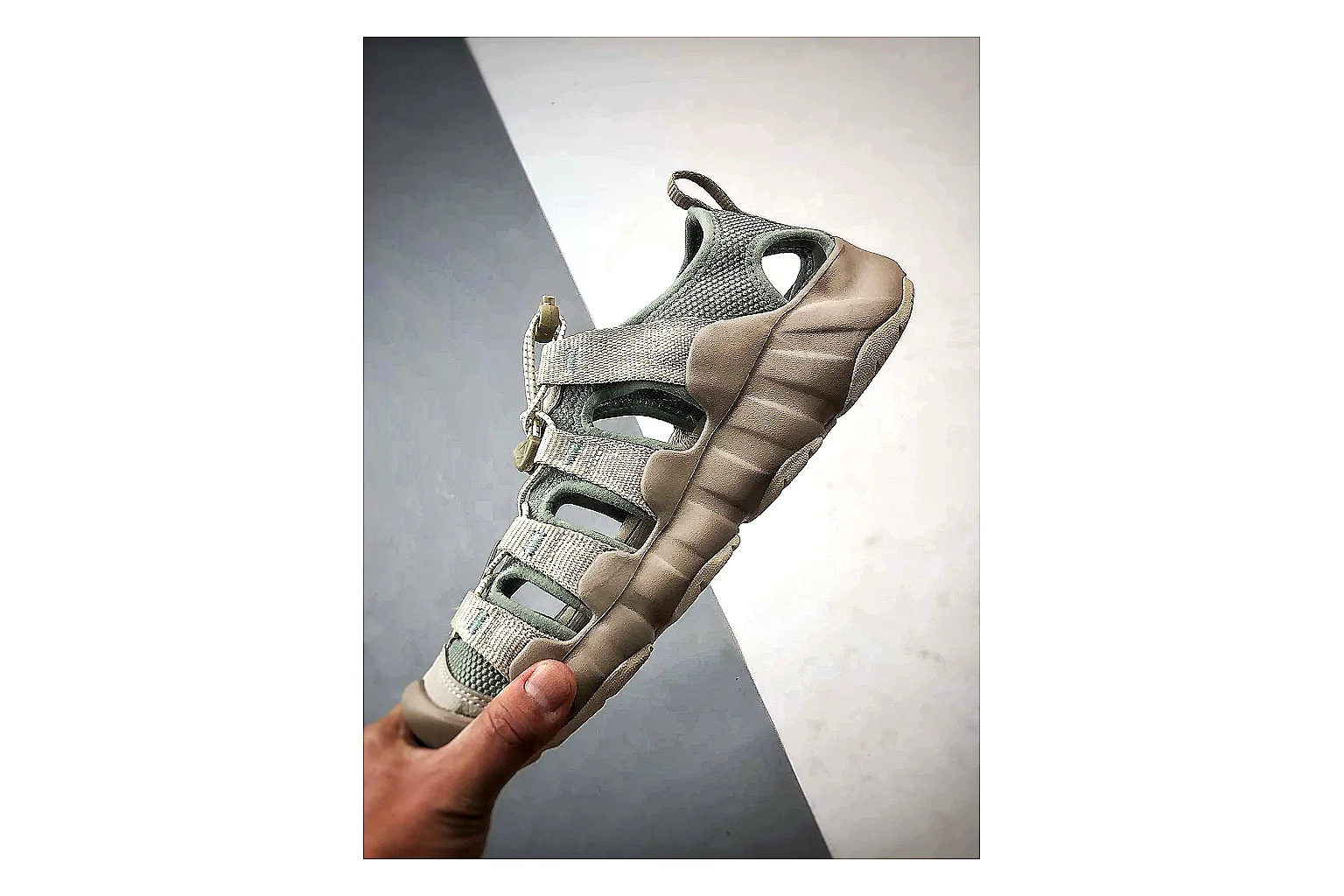 KEEN Jasper Sandal Gray Beige shopping brief photo showing gray beige suede-mesh upper, protective toe area, sandal-style openings, and trail-ready sole thumbnail 6