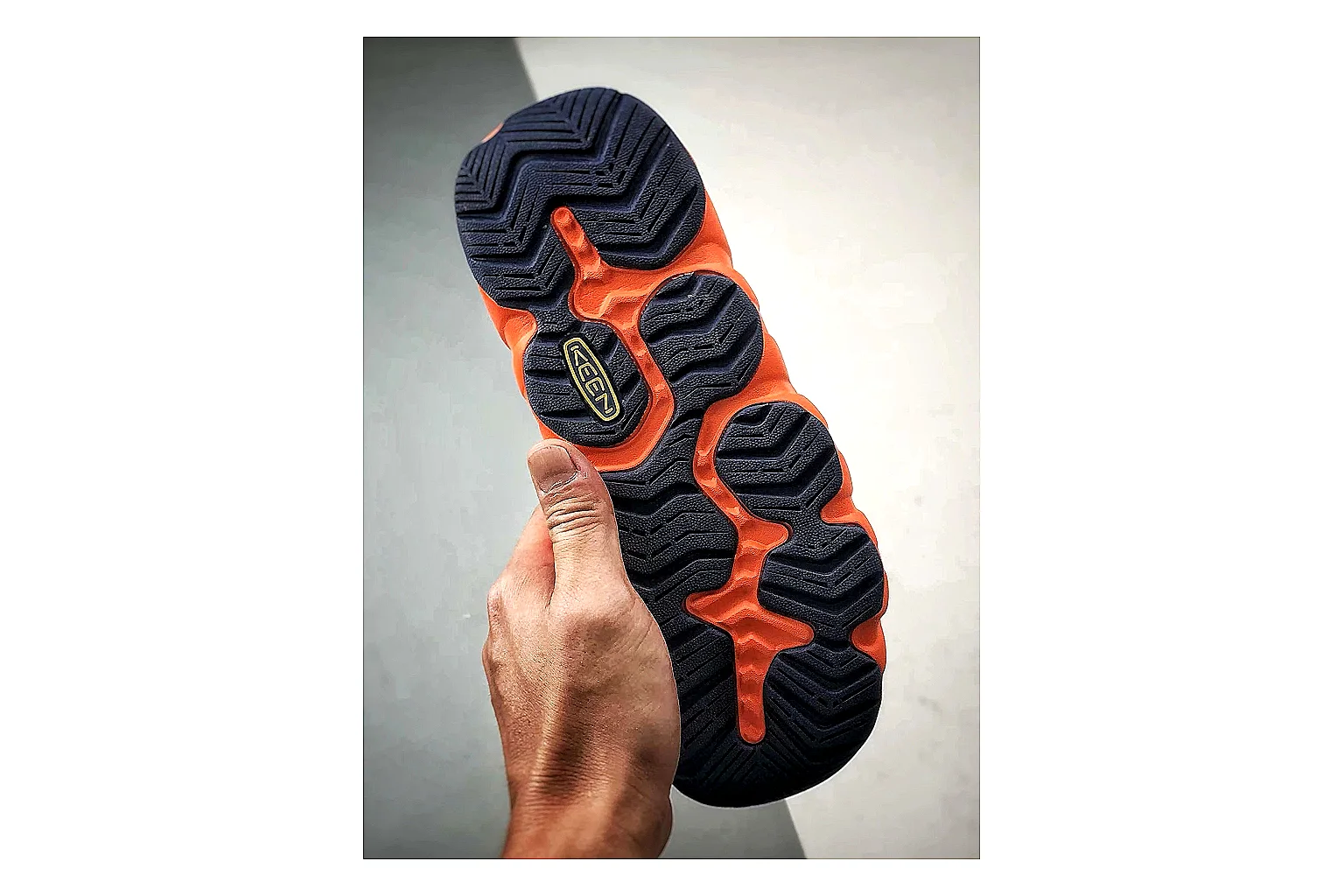 KEEN Jasper Sandal Orange Black shopping brief photo showing orange black suede-mesh upper, protective sandal structure, outdoor toe coverage, and rugged sole thumbnail 3