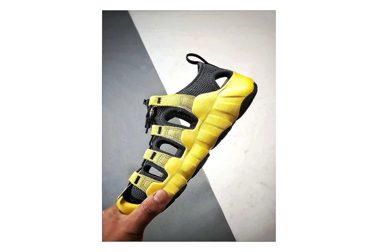 KEEN Jasper Sandal Yellow Black shopping brief photo showing yellow black suede-mesh upper, protective sandal structure, outdoor toe coverage, and rugged sole thumbnail 6