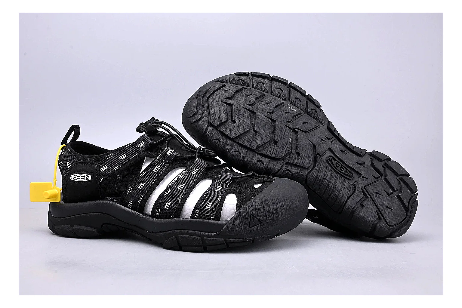 KEEN Zerraport Black Sandal shopping brief image showing black zerraport outdoor sandal with mixed upper and sandal shape thumbnail 3