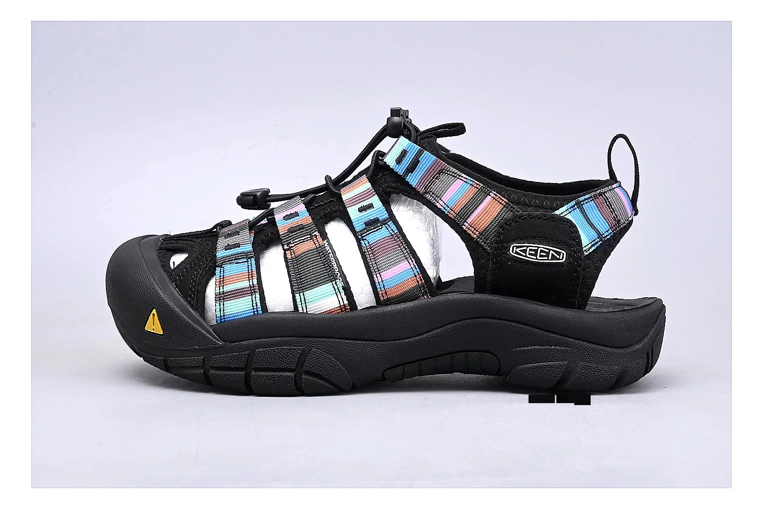 KEEN Zerraport Black Iridescent shopping brief image showing black iridescent zerraport outdoor sandal with mixed upper and sandal shape