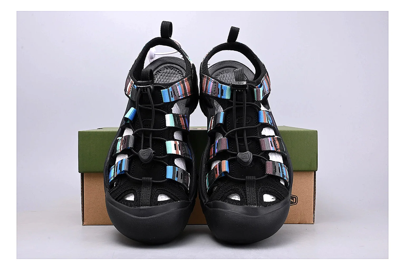 KEEN Zerraport Black Iridescent shopping brief image showing black iridescent zerraport outdoor sandal with mixed upper and sandal shape thumbnail 2