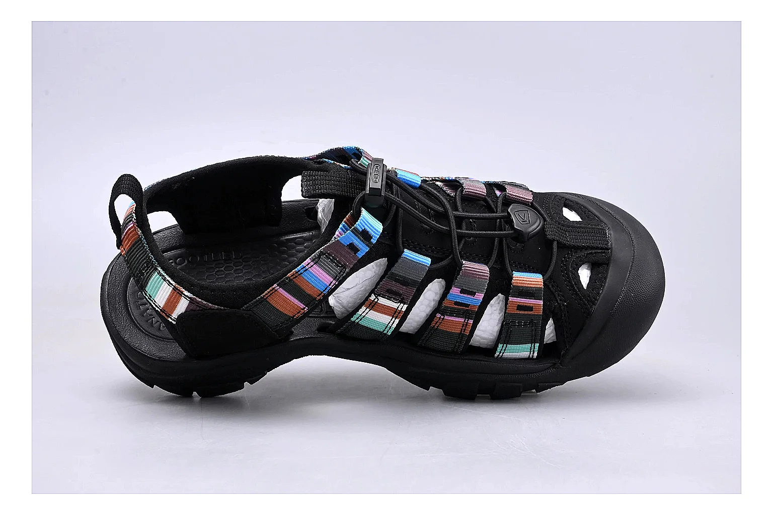 KEEN Zerraport Black Iridescent shopping brief image showing black iridescent zerraport outdoor sandal with mixed upper and sandal shape thumbnail 5