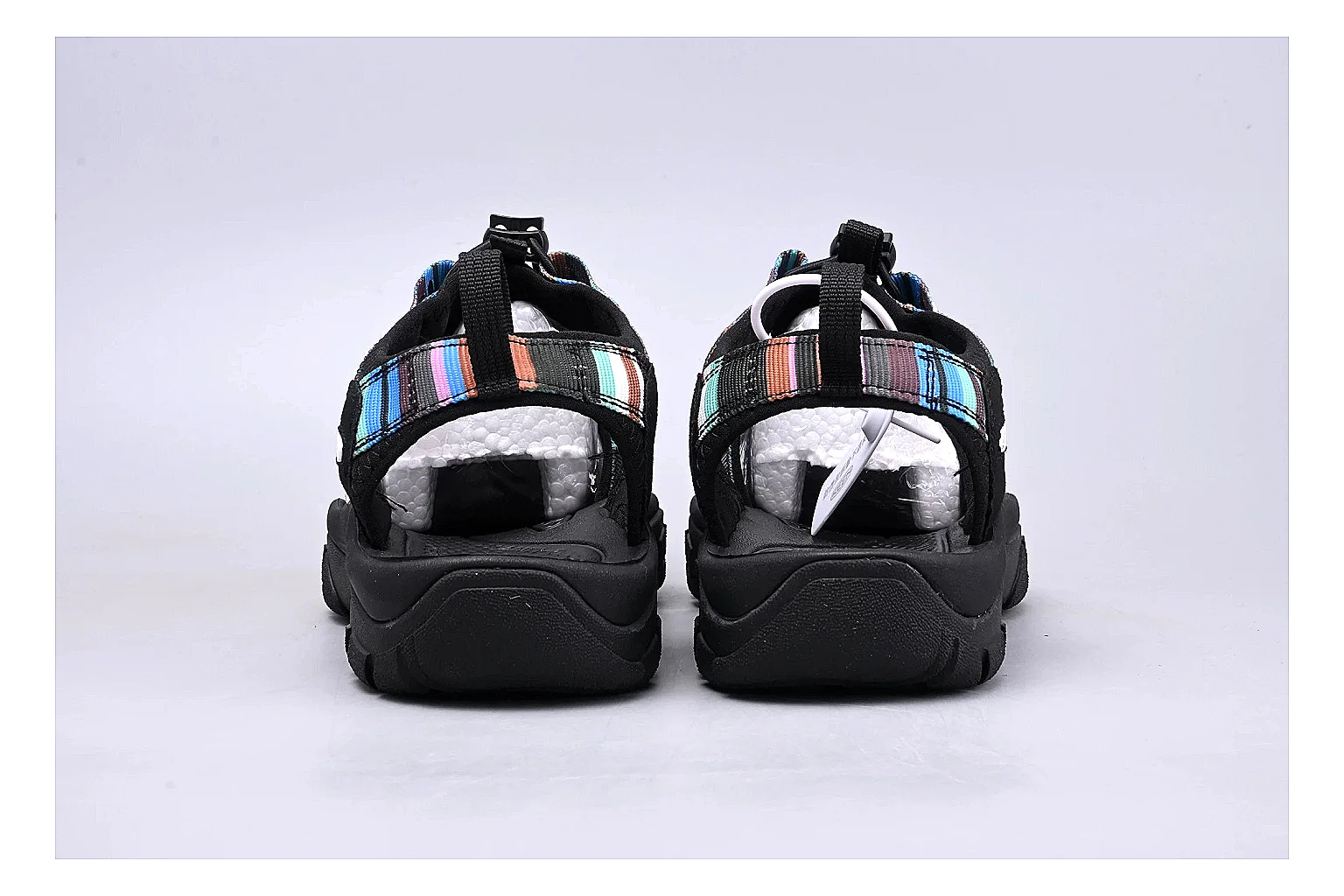 KEEN Zerraport Black Iridescent shopping brief image showing black iridescent zerraport outdoor sandal with mixed upper and sandal shape thumbnail 6