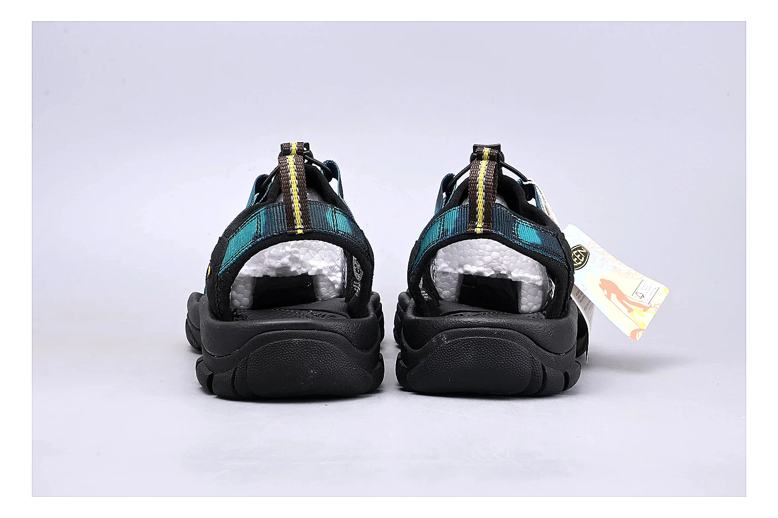 KEEN Zerraport Black Teal Sandal shopping brief image showing black teal zerraport outdoor sandal with mixed upper and sandal shape thumbnail 6