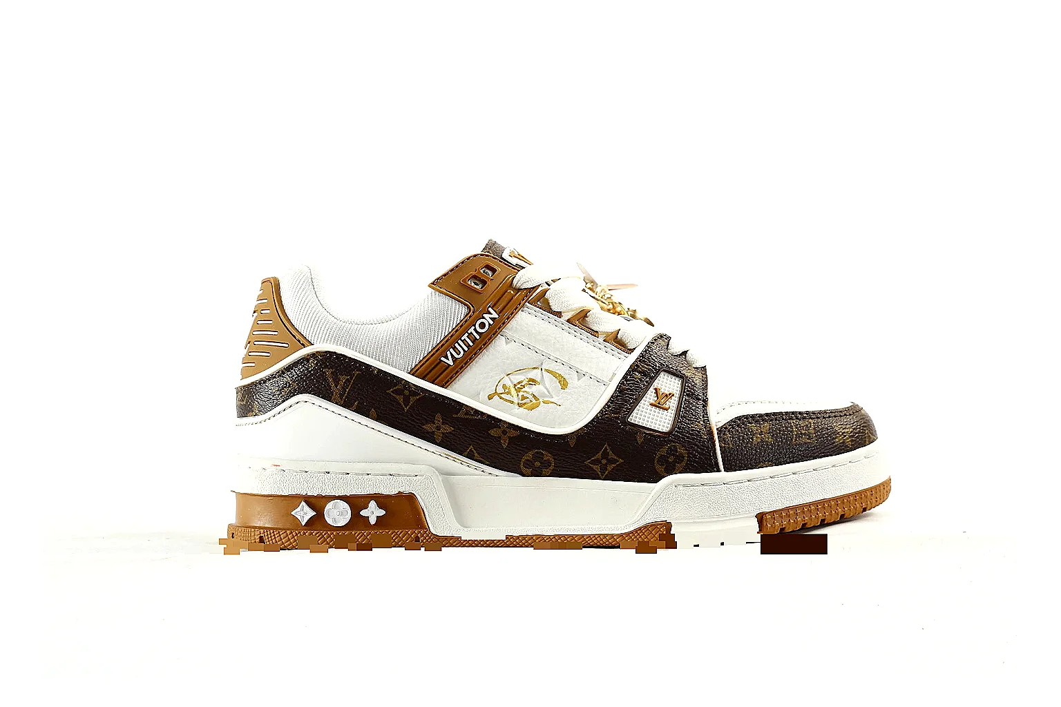 gogobuy.cloud Louis Vuitton White Brown Trainer 3852 White Brown low-top product image