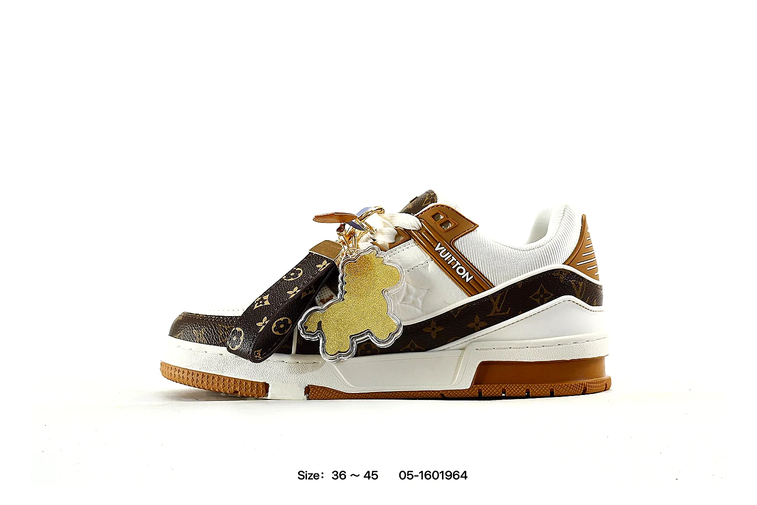 gogobuy.cloud Louis Vuitton White Brown Trainer 3852 White Brown low-top product image thumbnail 5