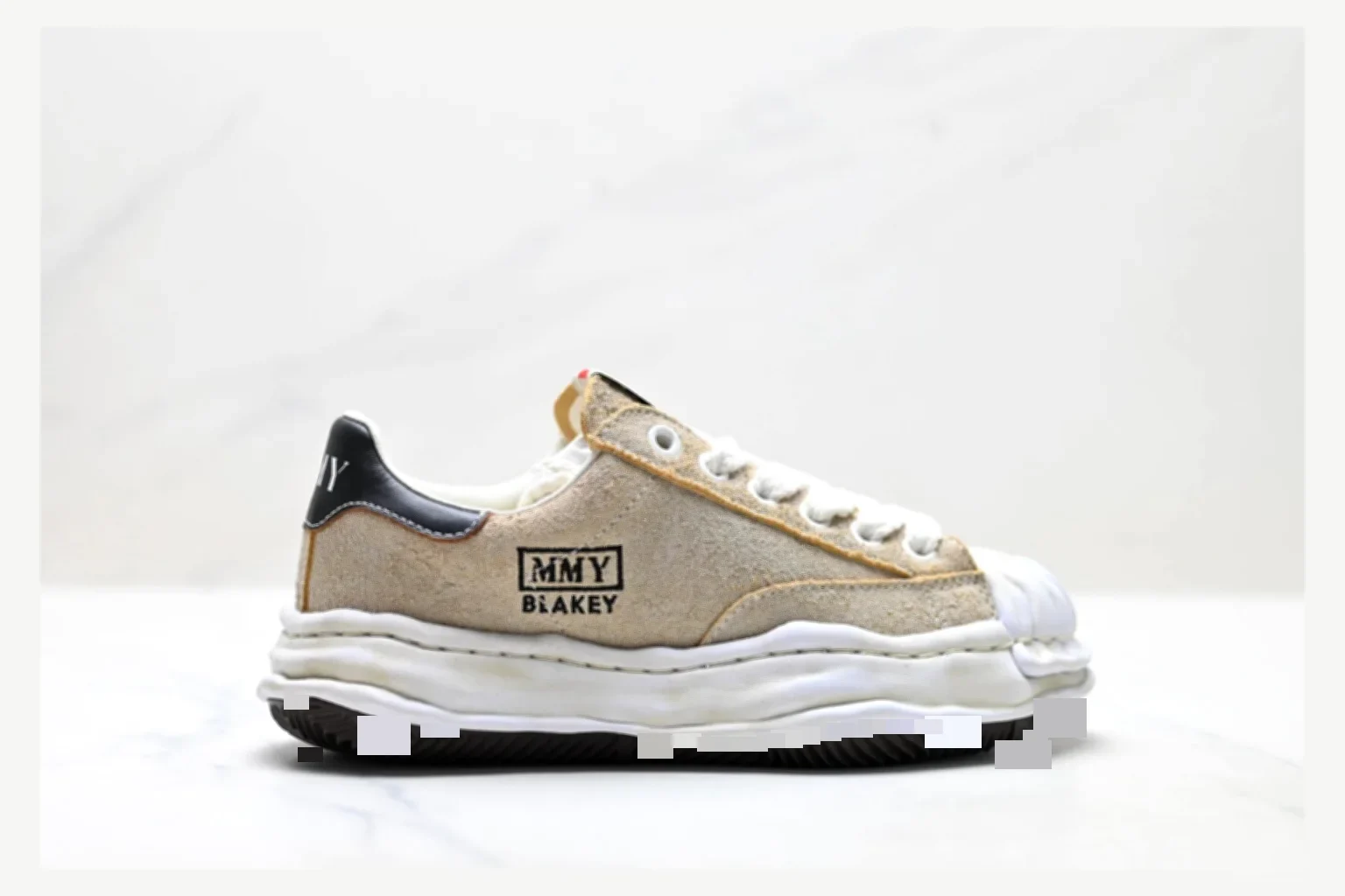 Maison Mihara Yasuhiro Blakey White Black Low Top shopping brief image SKU 1182167448