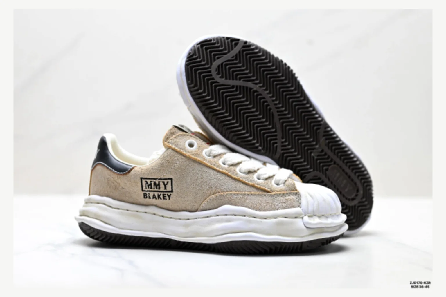 Maison Mihara Yasuhiro Blakey White Black Low Top shopping brief image SKU 1182167448 thumbnail 2