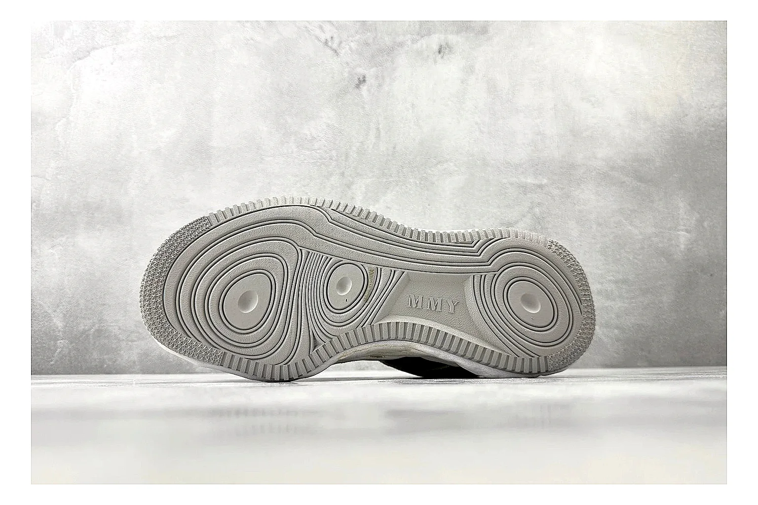 Maison Mihara Yasuhiro Blakey Black Distressed shopping brief photo showing black distressed canvas upper, warped sculpted white sole, low lace profile, and worn texture thumbnail 2