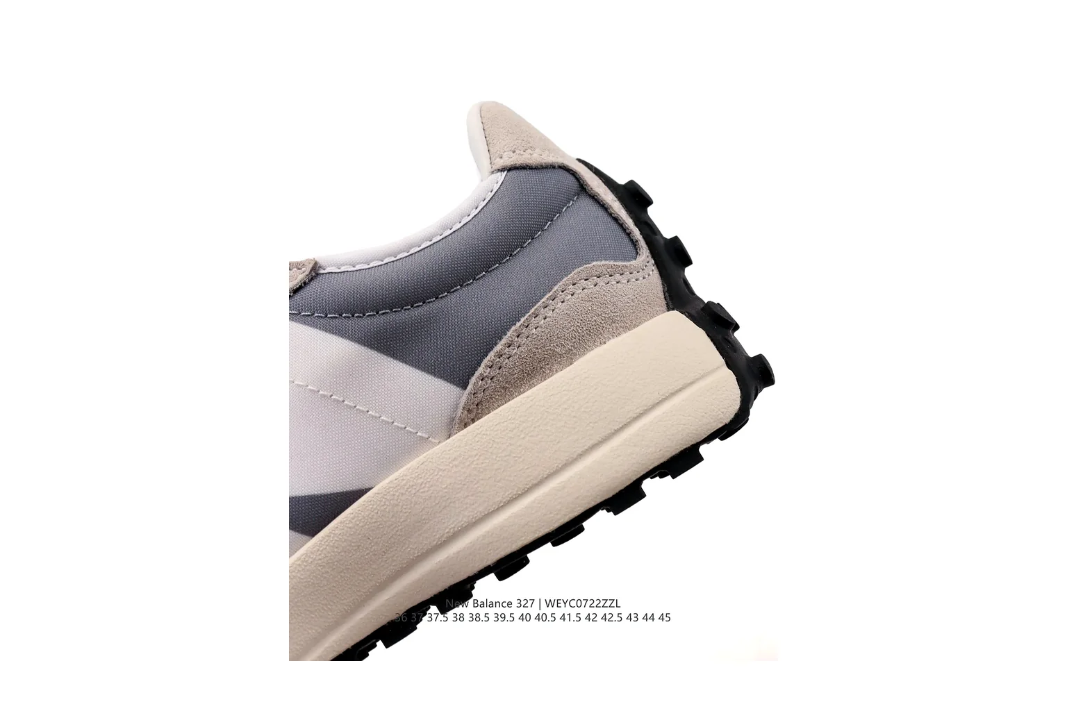 New Balance 327 Grey Cream classic runner six photo view thumbnail 3
