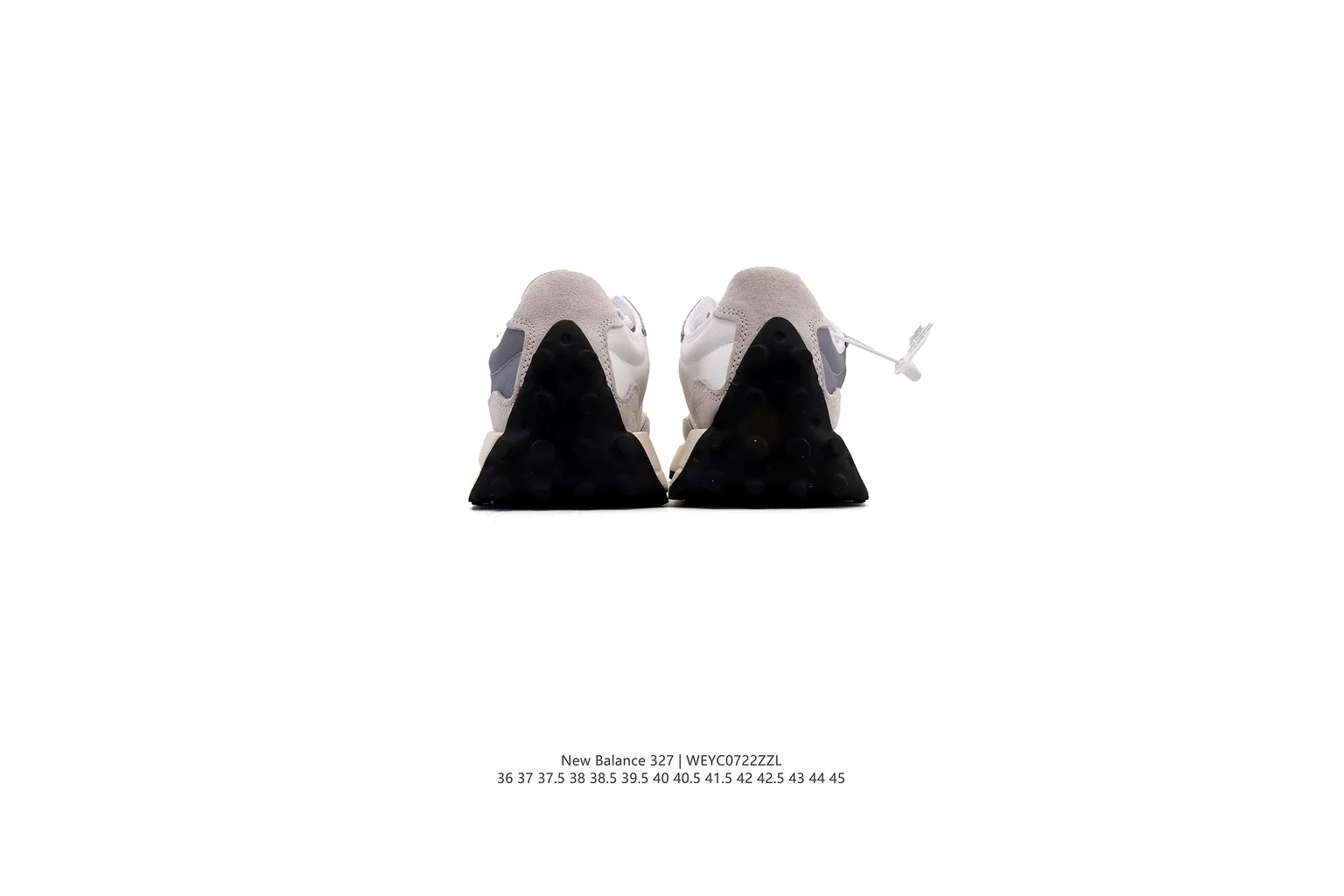 New Balance 327 Grey Cream classic runner six photo view thumbnail 6