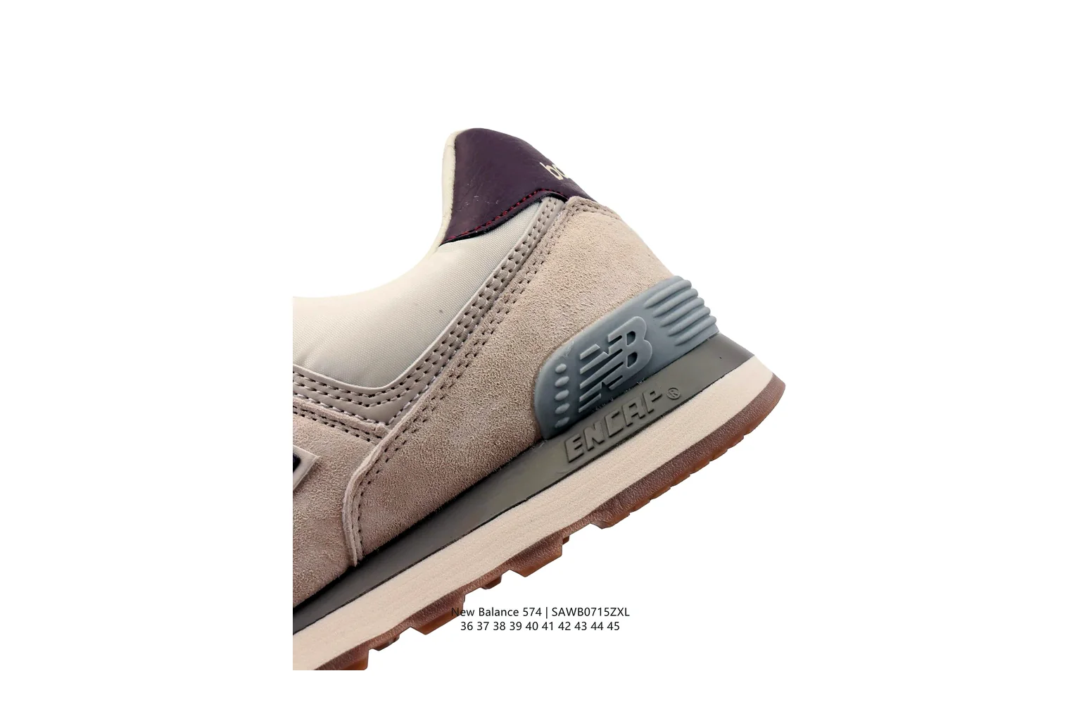 New Balance 574 Cream Grey classic runner six photo view thumbnail 3