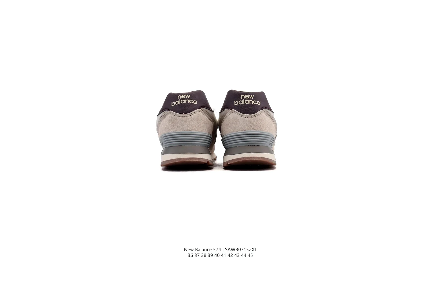 New Balance 574 Cream Grey classic runner six photo view thumbnail 6