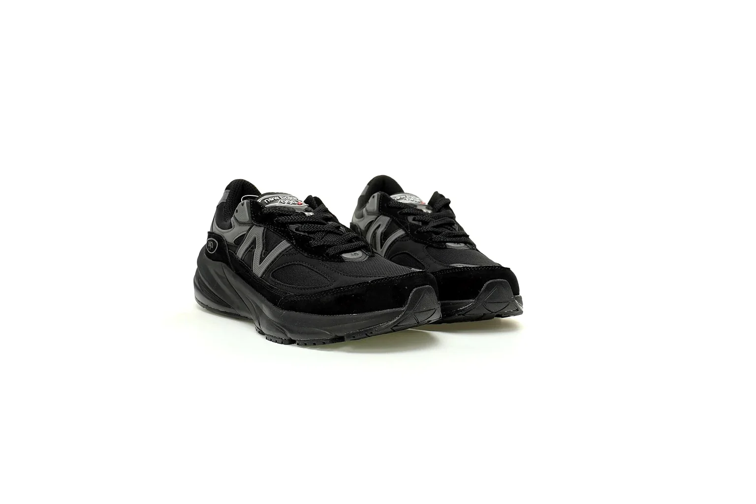 New Balance 9060 Triple Black chunky runner six photo view thumbnail 2