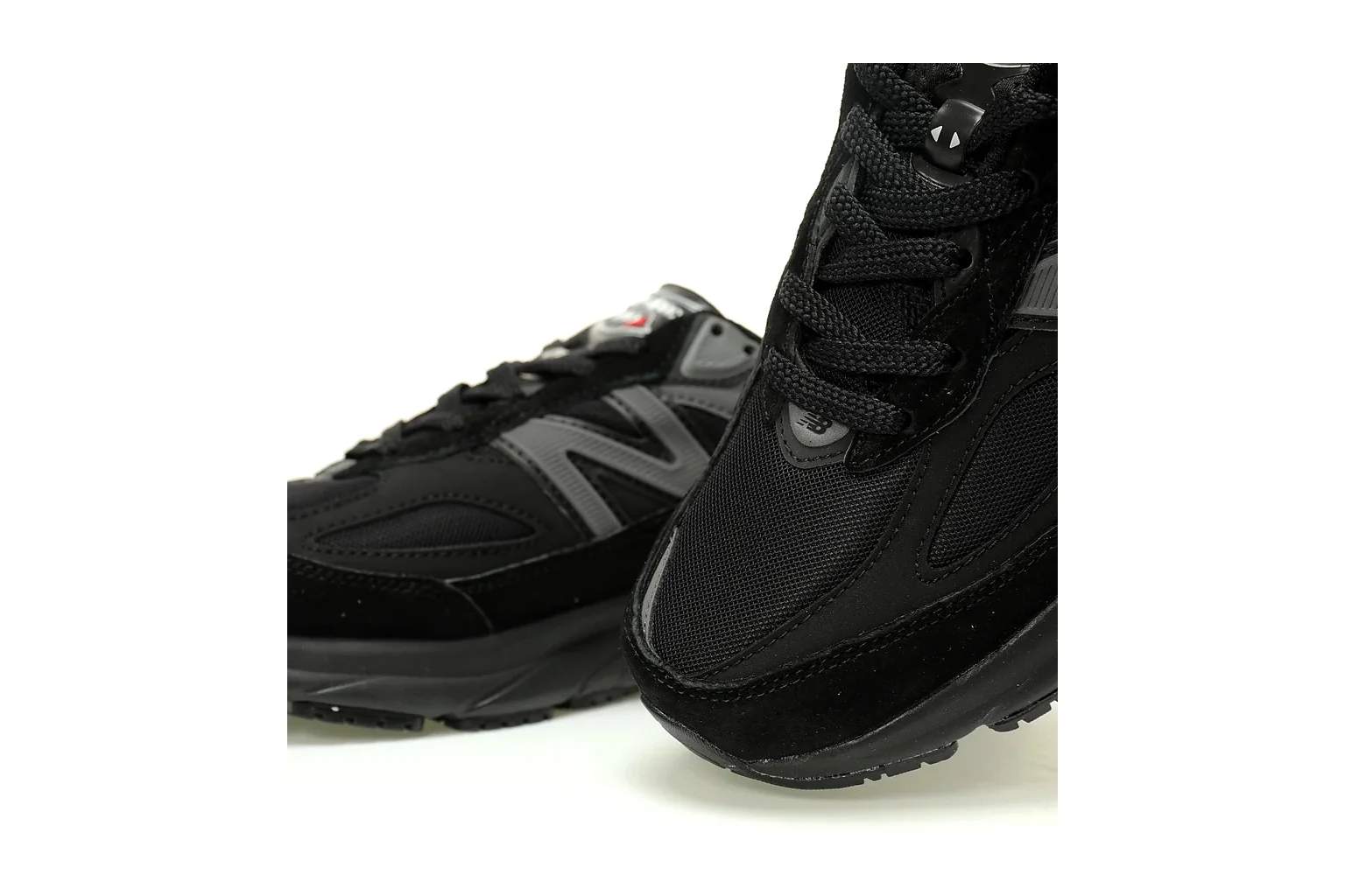 New Balance 9060 Triple Black chunky runner six photo view thumbnail 3