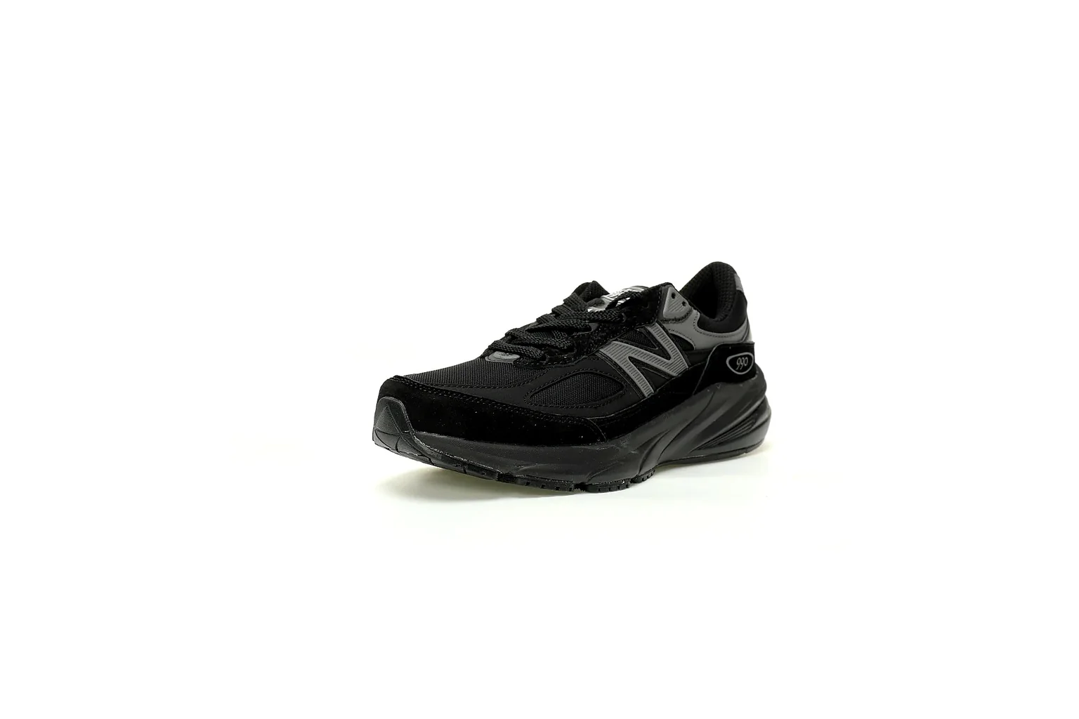 New Balance 9060 Triple Black chunky runner six photo view thumbnail 4