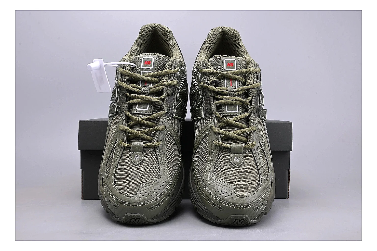 New Balance 1906R Olive Grey shopping brief image showing grey olive 1906r runner with mixed upper and runner shape thumbnail 2