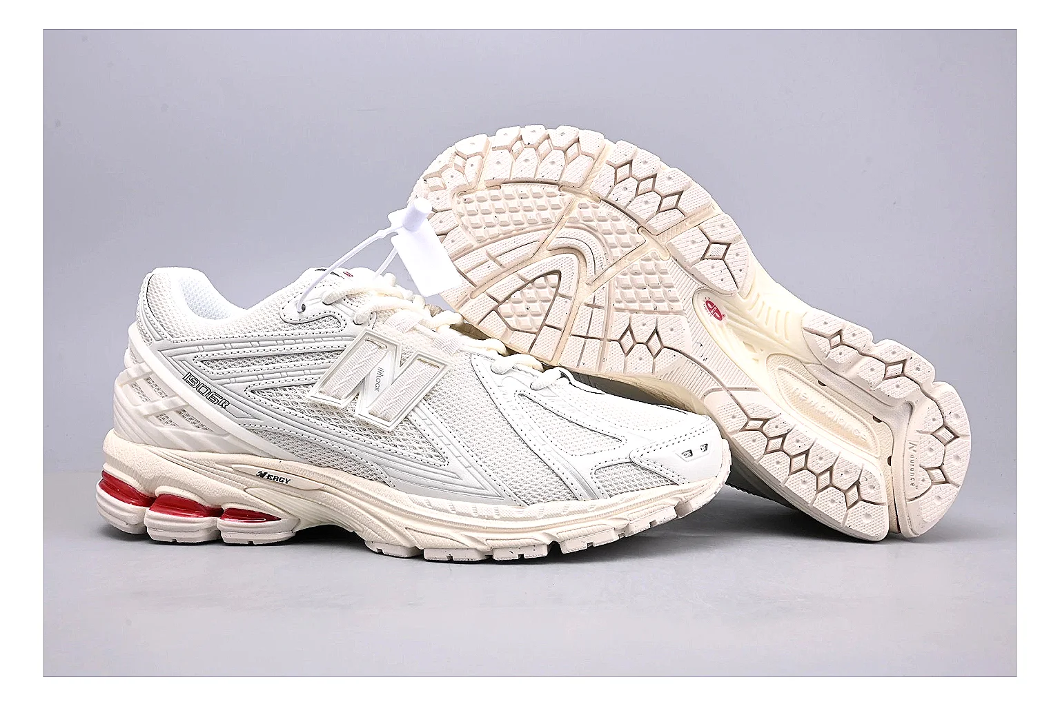 New Balance 1906R White Red shopping brief image showing white red 1906r runner with mixed upper and runner shape thumbnail 3