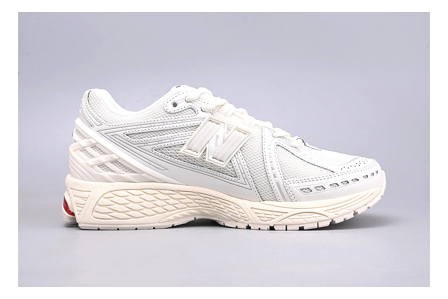 New Balance 1906R White Red shopping brief image showing white red 1906r runner with mixed upper and runner shape thumbnail 4