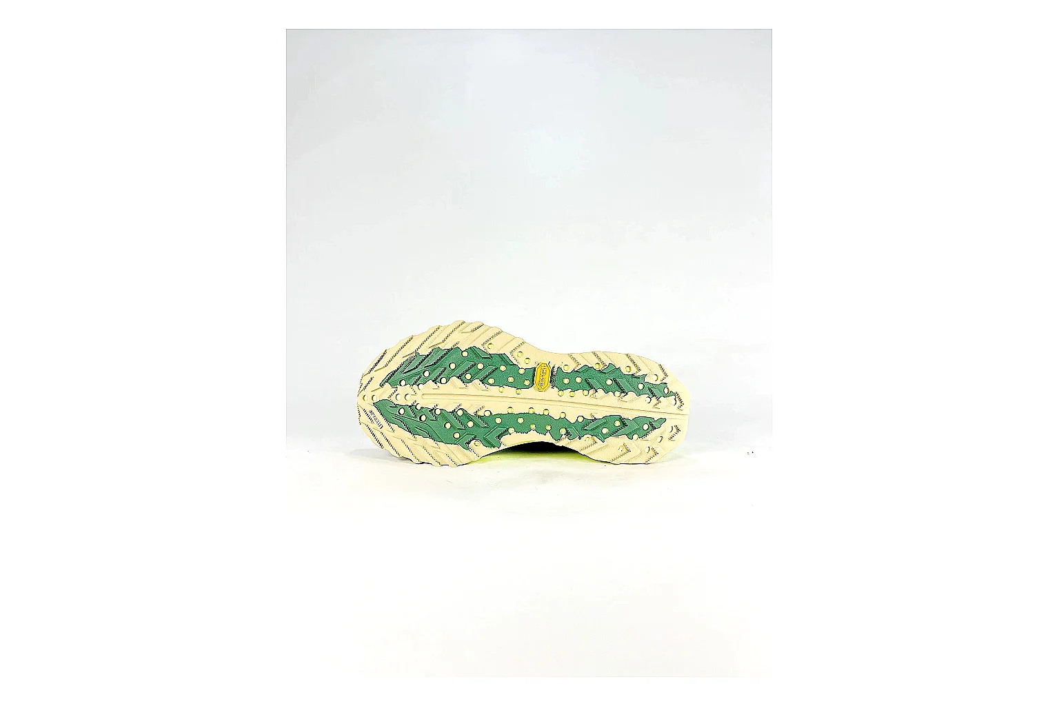 Nike ACG Ultra Green Lime Sneakers shopping brief image showing green lime outdoor sneakers with textile texture, side-profile shape, upper panel lines, and outsole detail thumbnail 2