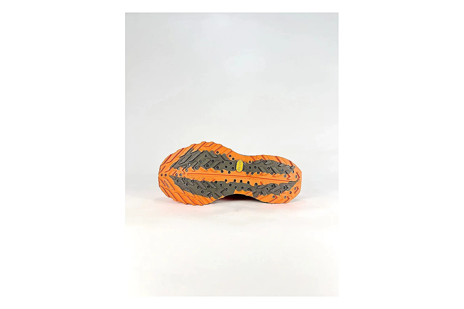 Nike ACG Ultra Orange Gray Sneakers shopping brief image showing orange gray outdoor sneakers with textile texture, side-profile shape, upper panel lines, and outsole detail thumbnail 2