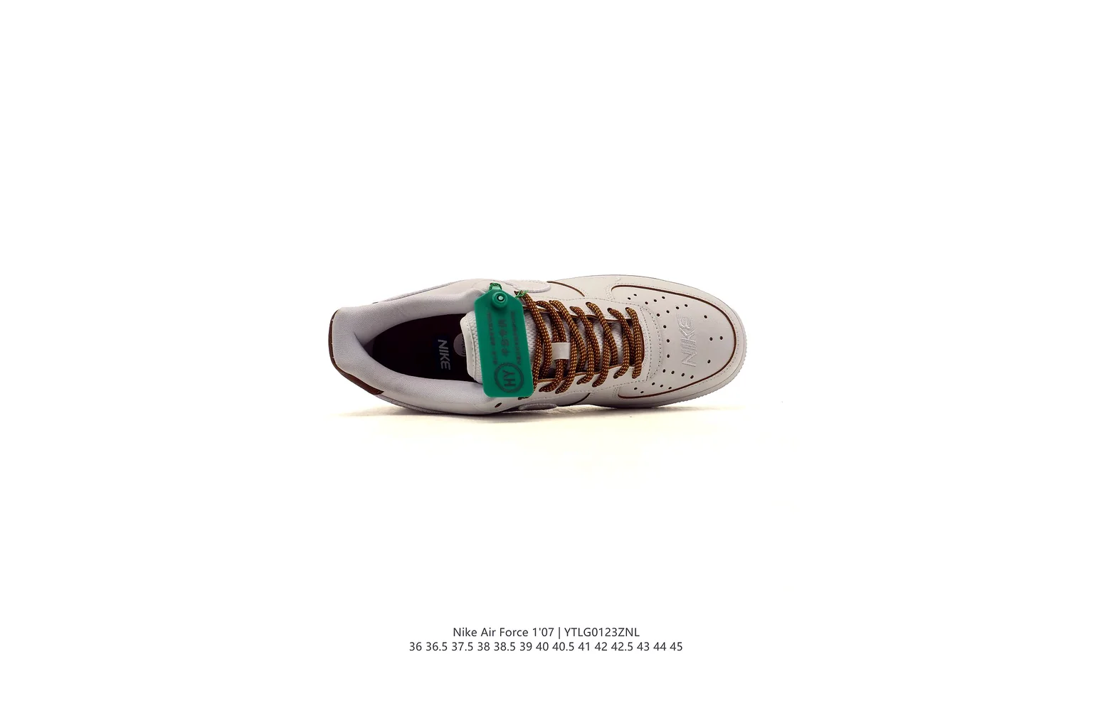 Nike Air Force 1 Low White Green court low top six photo view thumbnail 5
