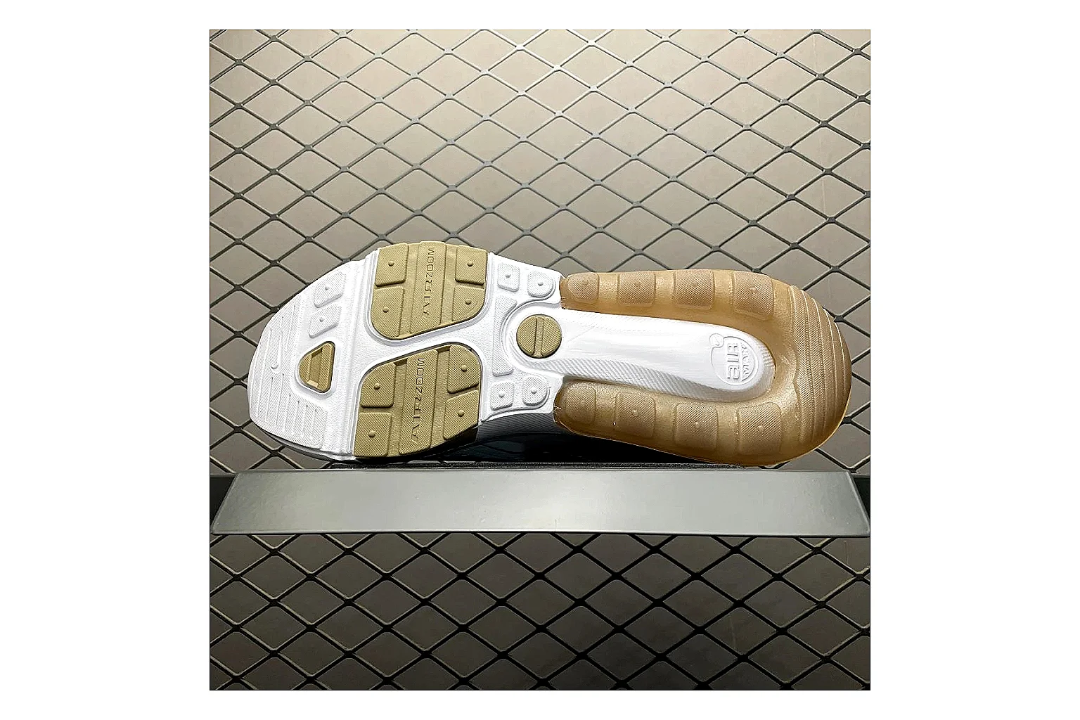 Nike Air Max DN White Gold Sneaker shopping brief image showing white gold air max dn sneaker with mixed upper and low top shape thumbnail 2