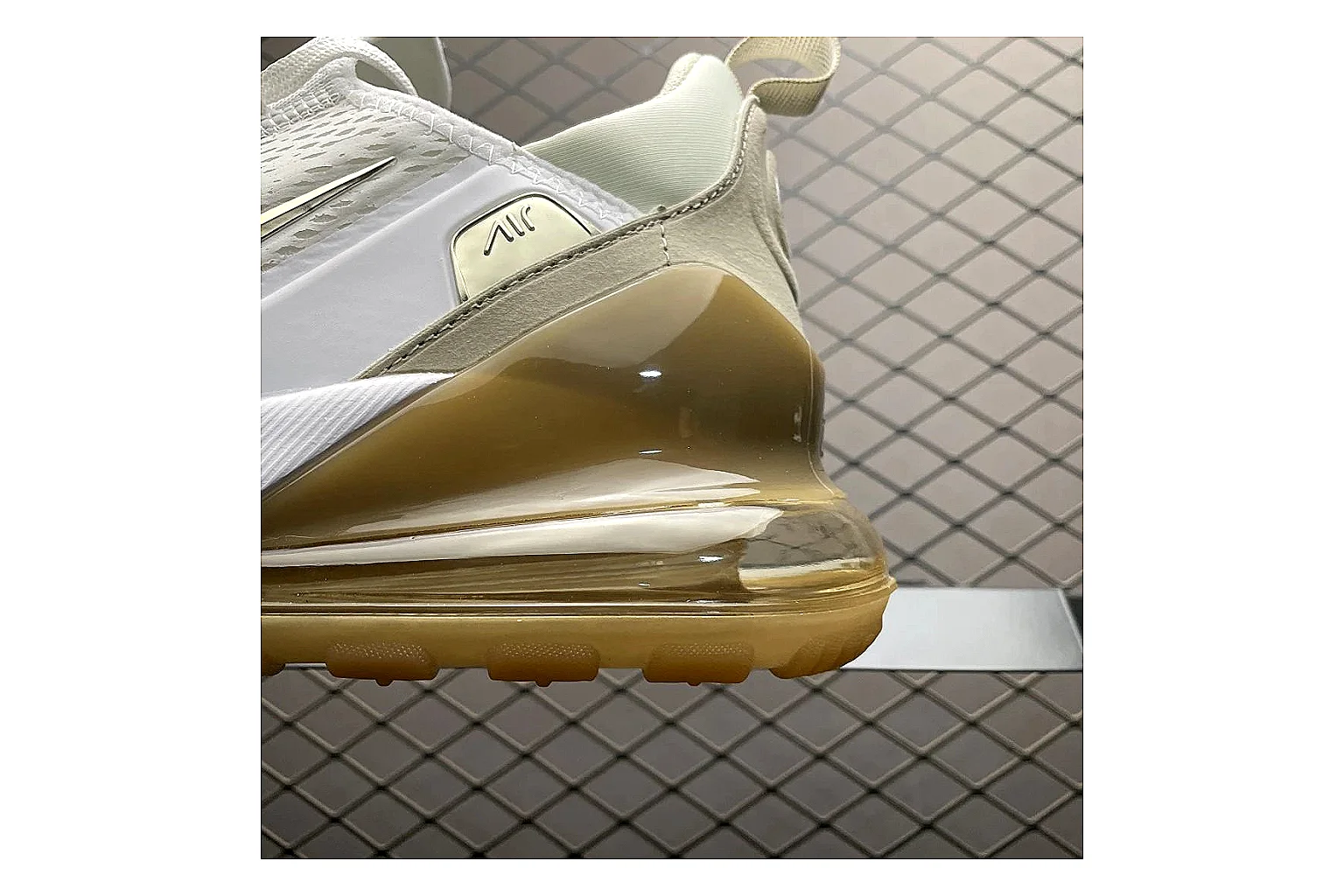 Nike Air Max DN White Gold Sneaker shopping brief image showing white gold air max dn sneaker with mixed upper and low top shape thumbnail 6