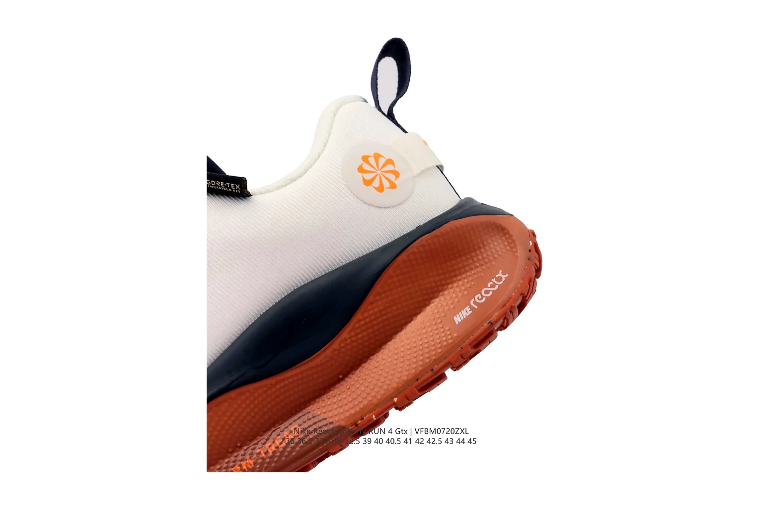 Nike Air Max White Orange air cushion runner six photo view thumbnail 3