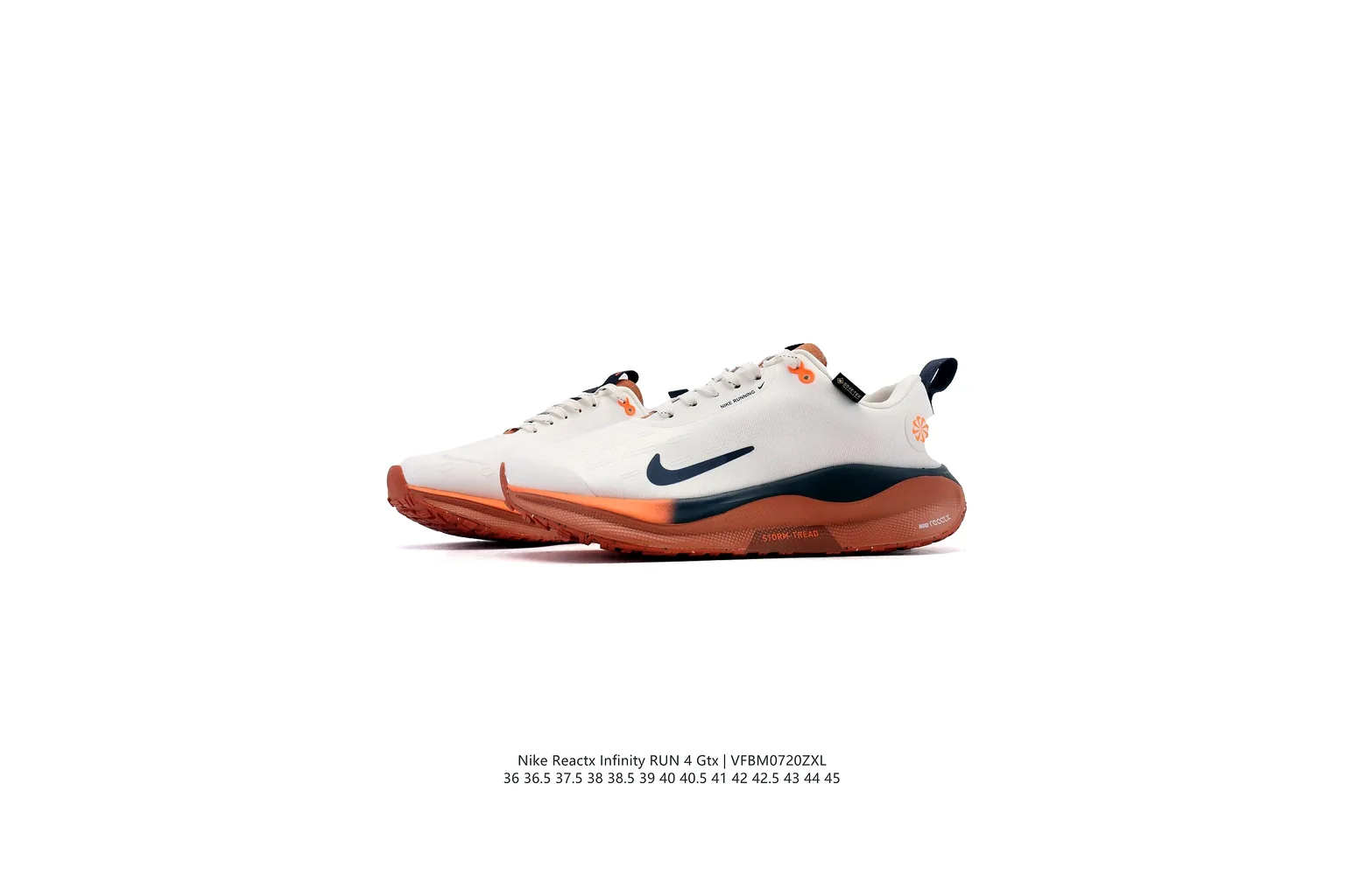 Nike Air Max White Orange air cushion runner six photo view thumbnail 4