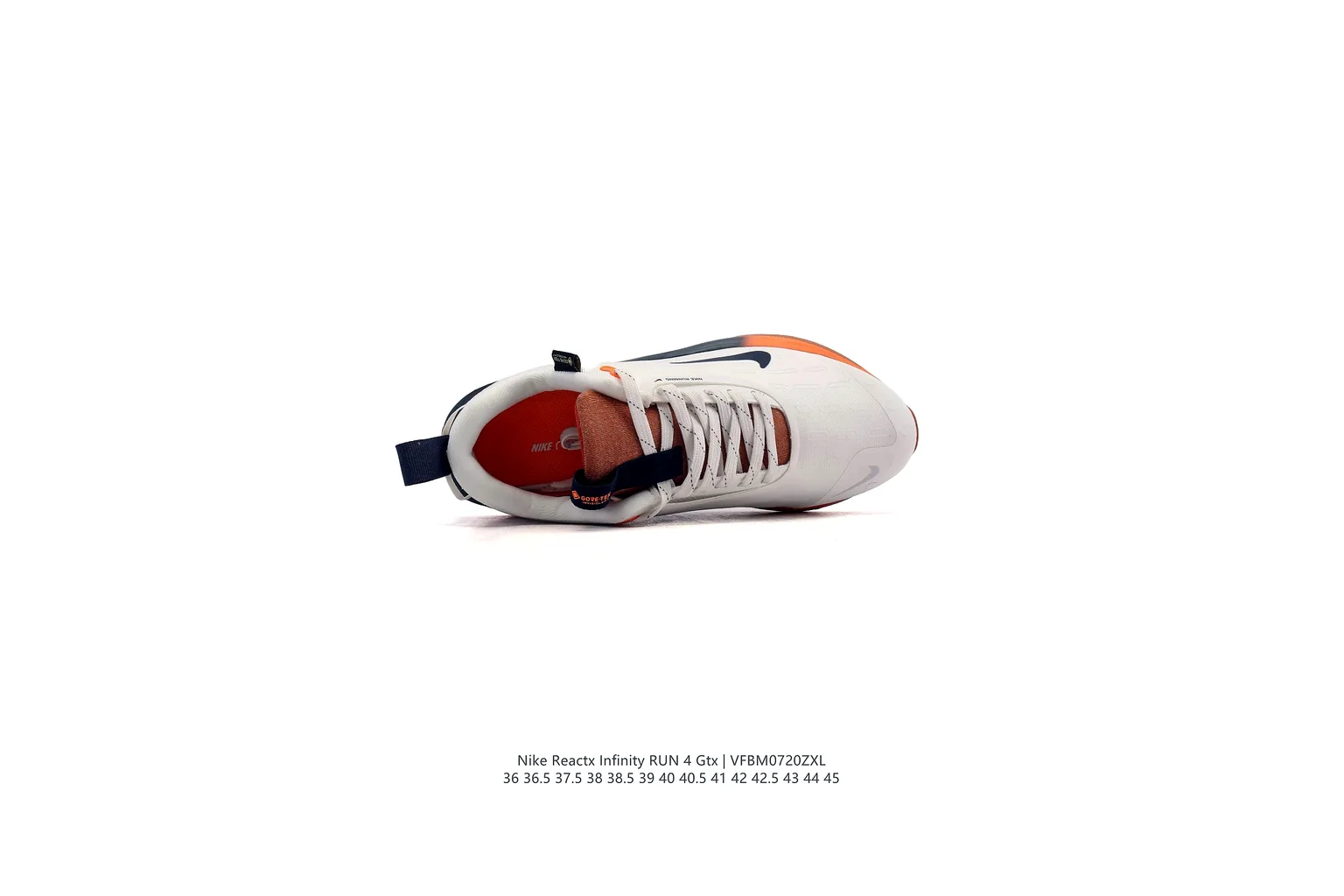 Nike Air Max White Orange air cushion runner six photo view thumbnail 5