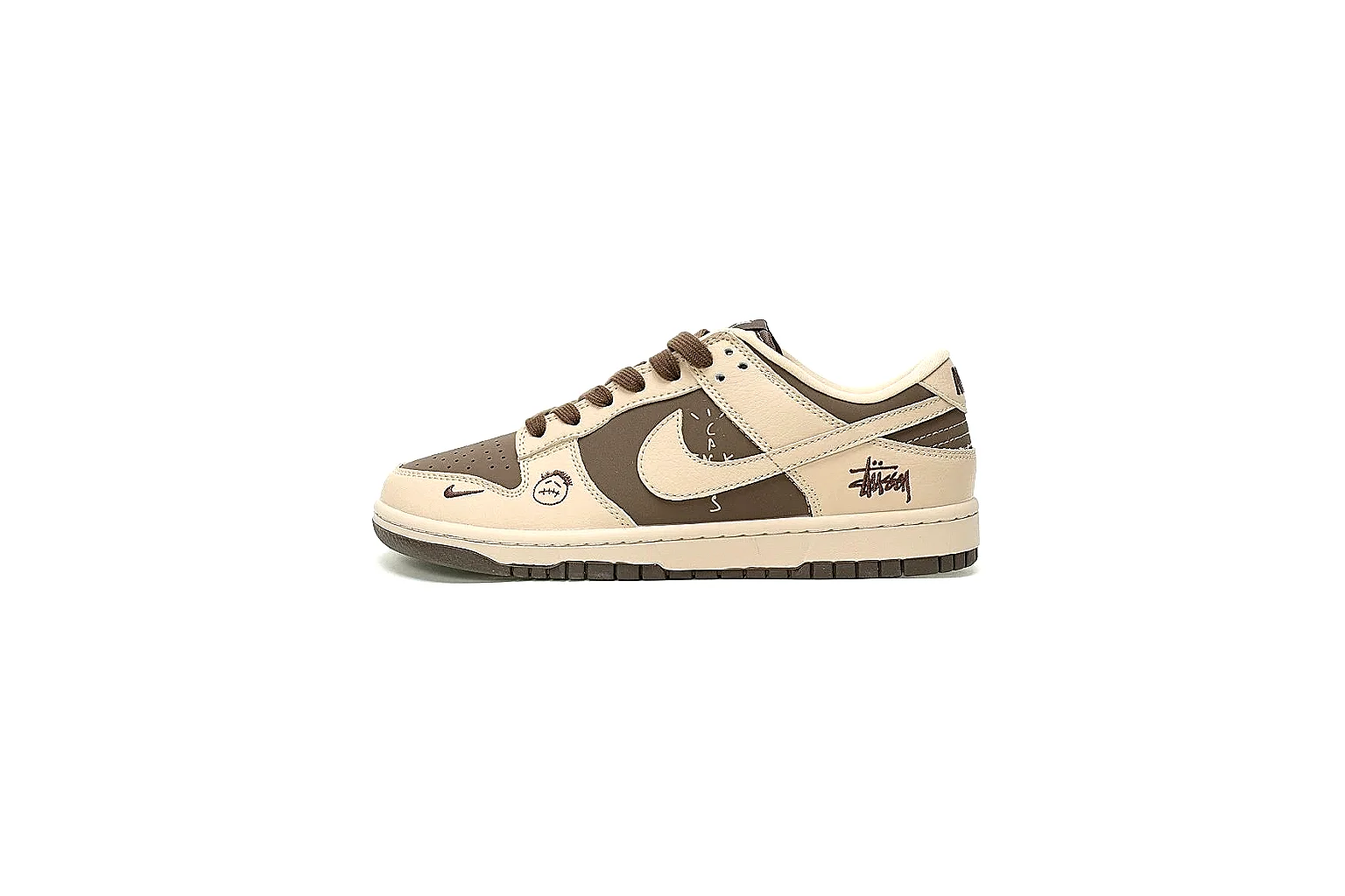 GogoBuy agent brief photos for Nike Beige Brown Low Court Sneaker