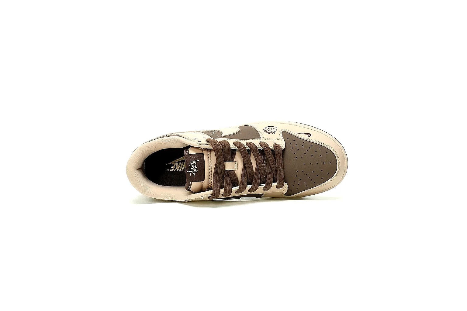 GogoBuy agent brief photos for Nike Beige Brown Low Court Sneaker thumbnail 5
