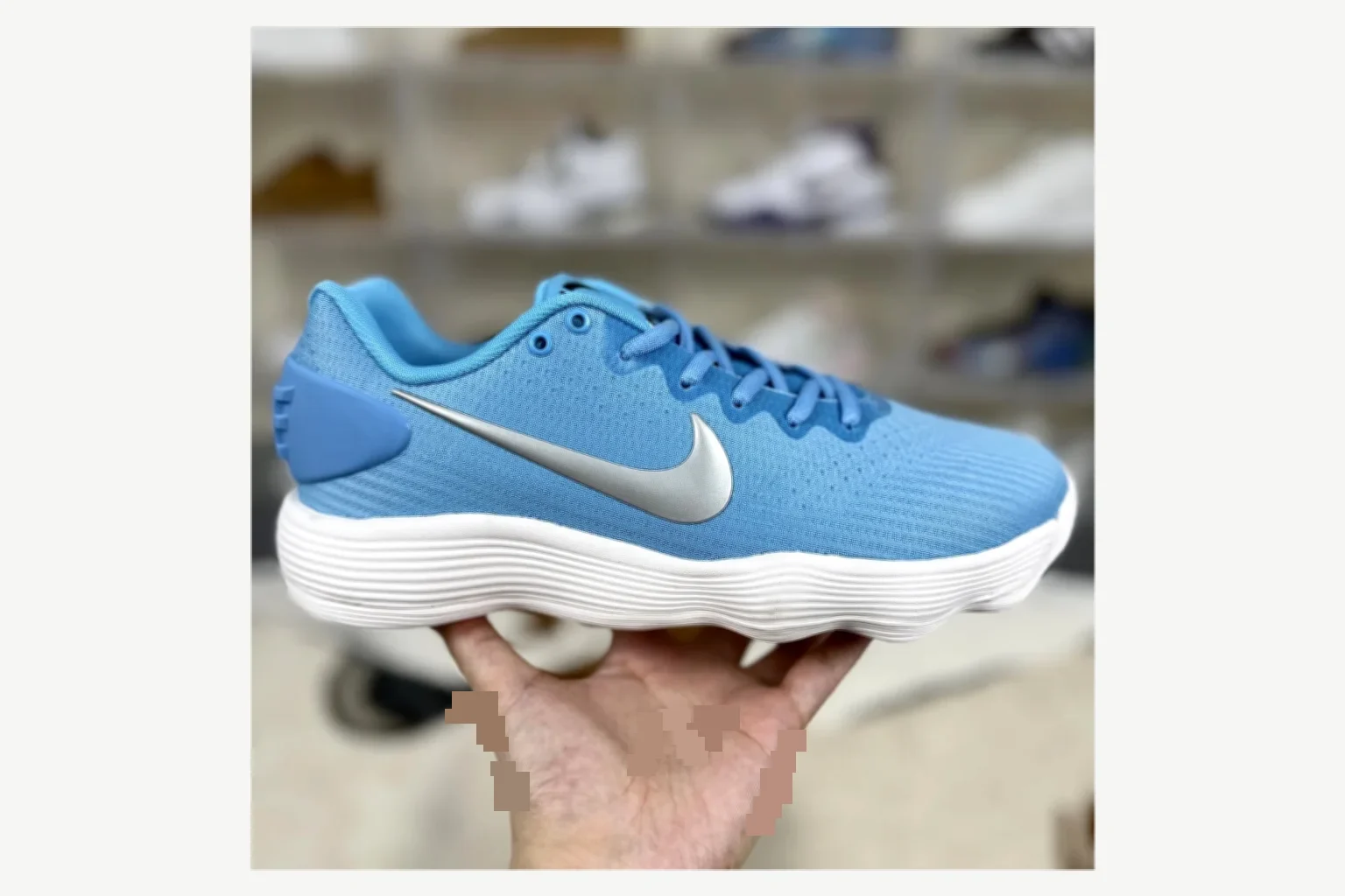 Nike Blue Silver Low Top Runner shopping brief image SKU 1194923779