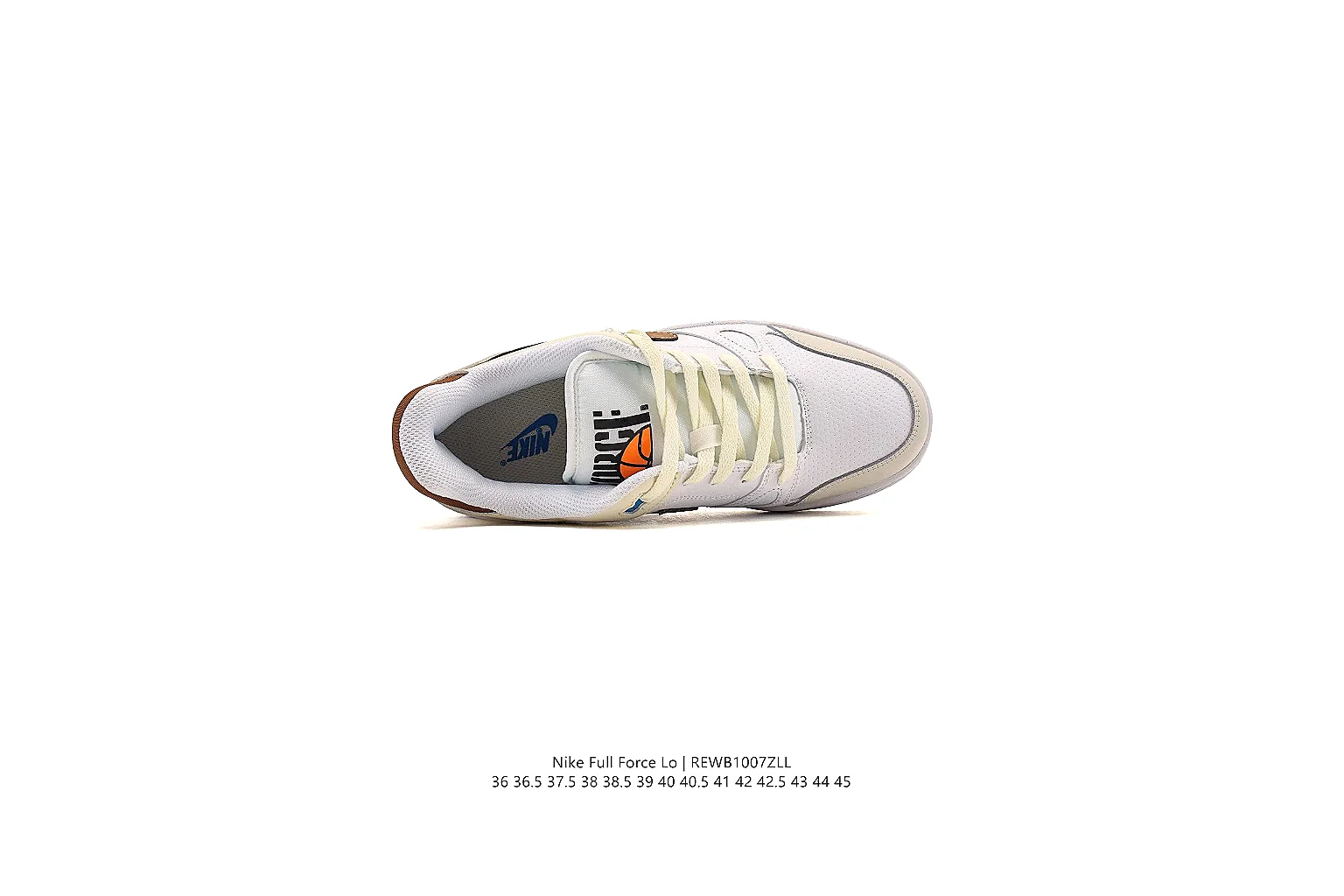 gogobuy.cloud Nike White Brown Court Low 0376 White Brown low-top product image thumbnail 6