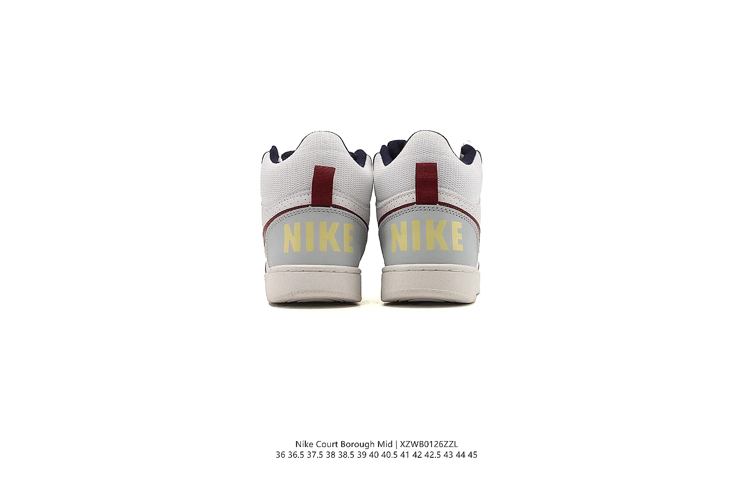 gogobuy.cloud Nike White Burgundy Court Low 0408 White Burgundy low-top product image thumbnail 2