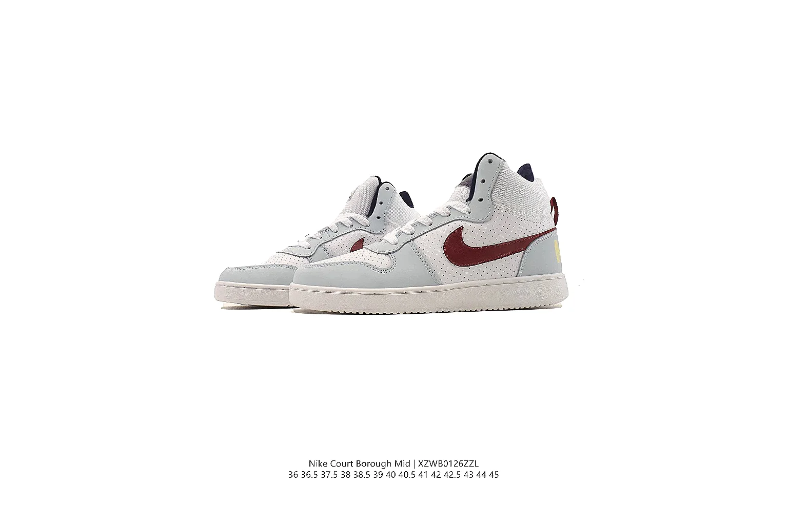 gogobuy.cloud Nike White Burgundy Court Low 0408 White Burgundy low-top product image thumbnail 4