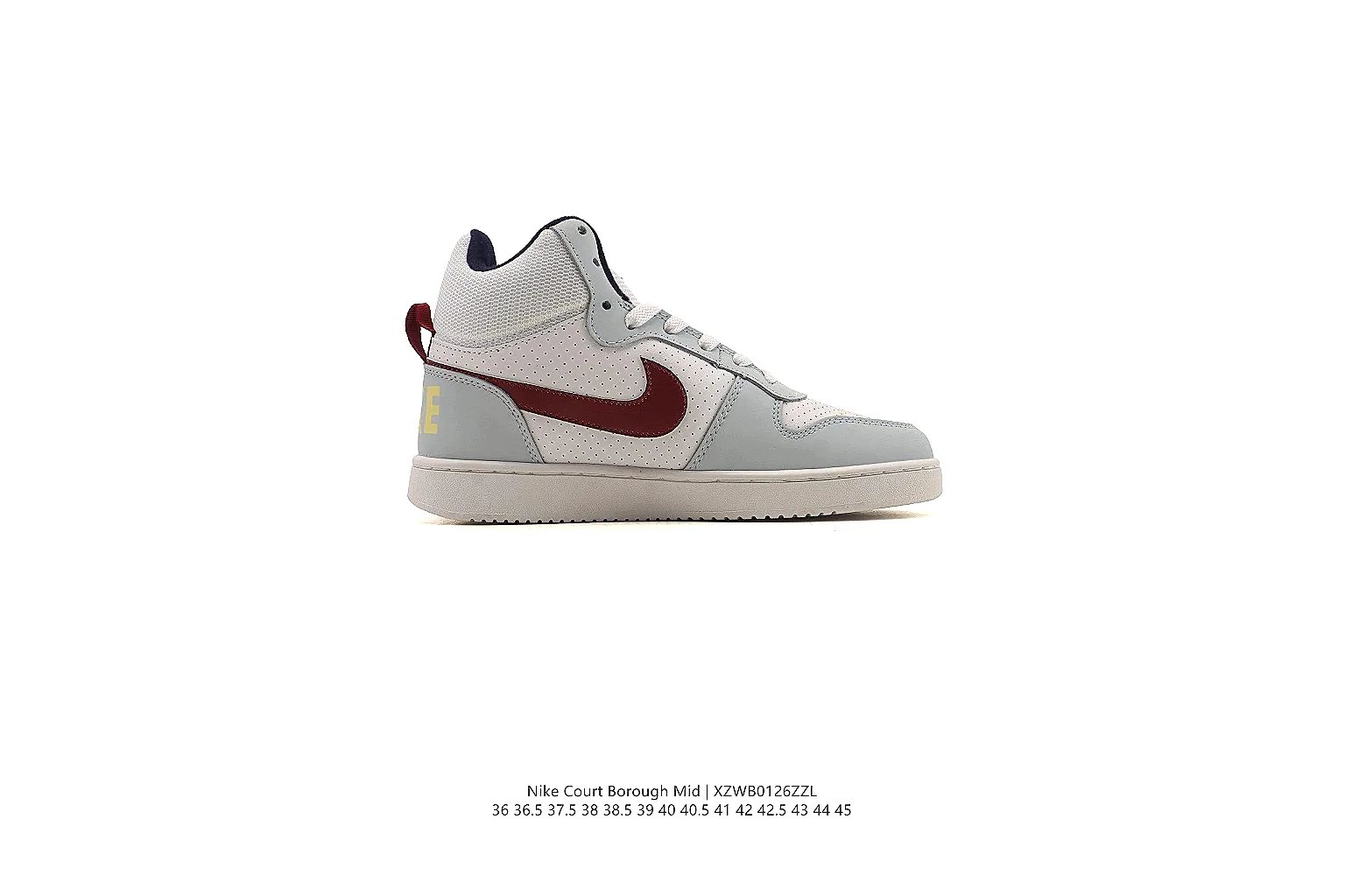 gogobuy.cloud Nike White Burgundy Court Low 0408 White Burgundy low-top product image thumbnail 5