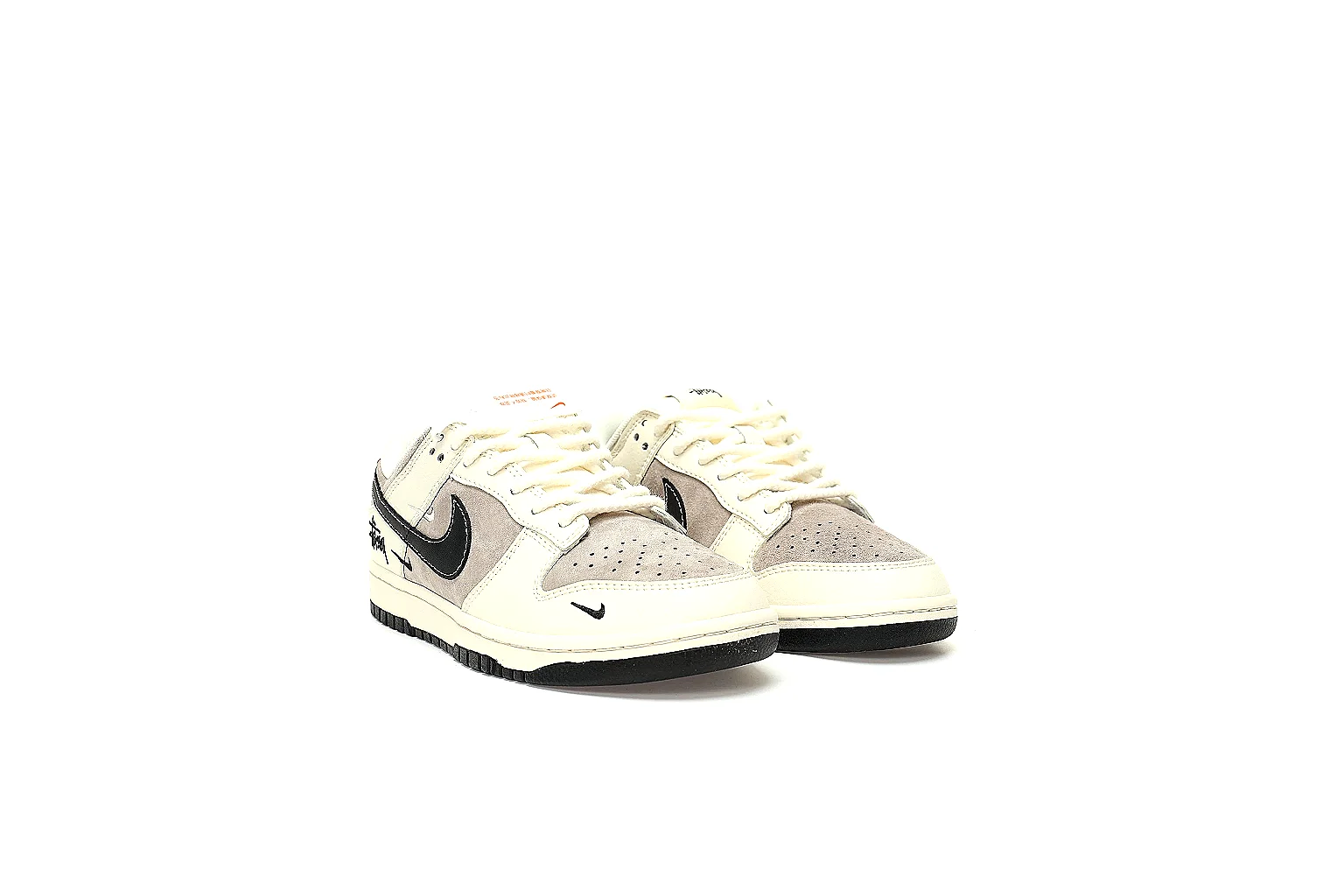 GogoBuy agent brief photos for Nike Cream Black Low Court Sneaker thumbnail 3
