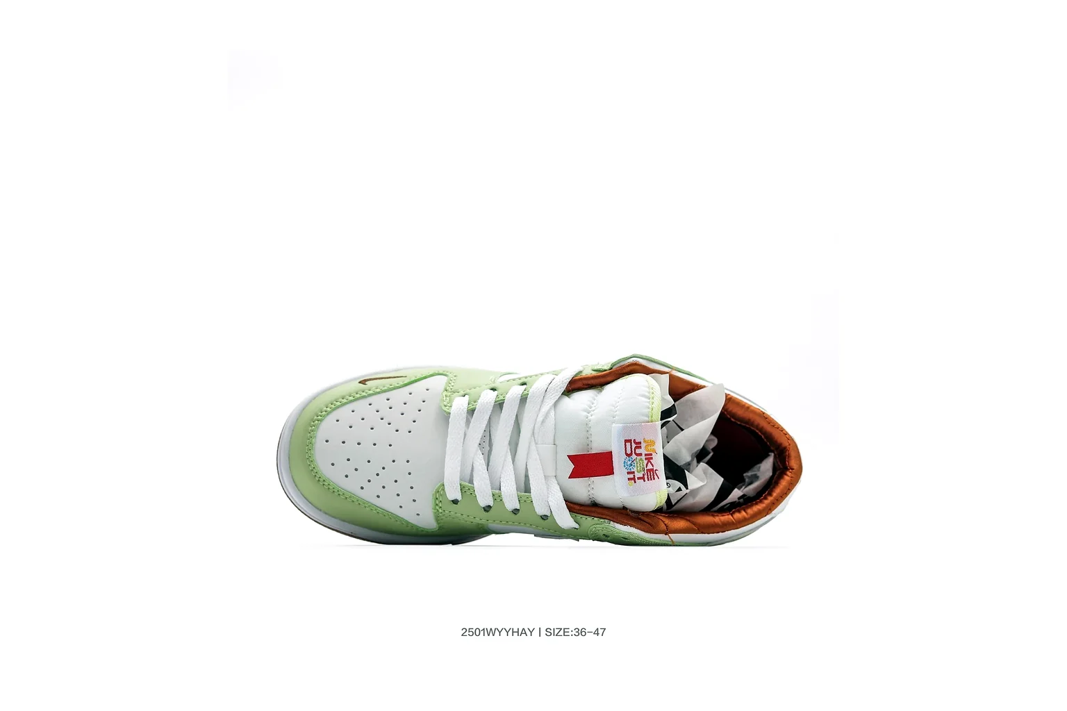 Nike Dunk Low Green White court low top six photo view thumbnail 2