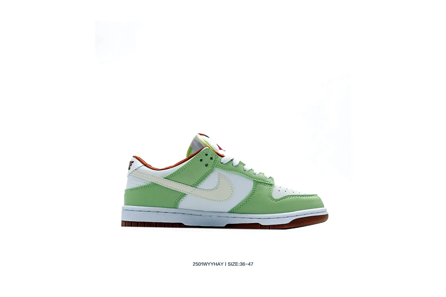 Nike Dunk Low Green White court low top six photo view thumbnail 4
