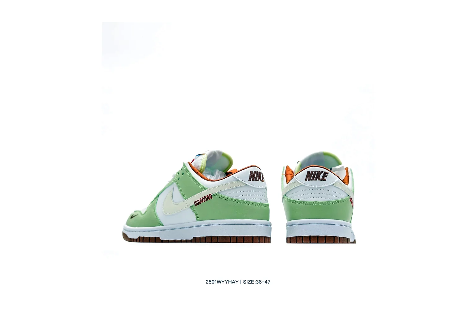 Nike Dunk Low Green White court low top six photo view thumbnail 5